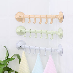 Wall Vacuum Rack Suction Cup 6 Hooks