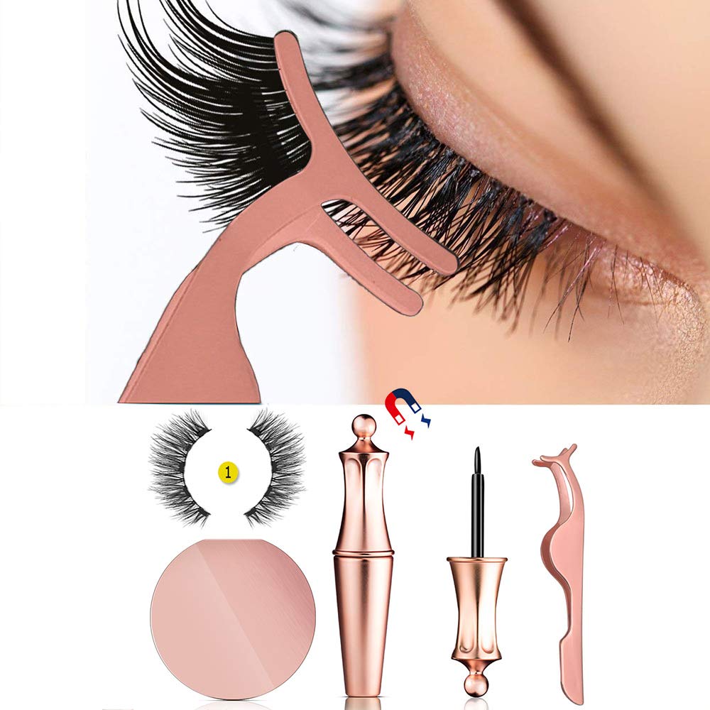 Magnetic False Eyelashes No Glue Full Eye 5 Magnet Reusable Fake Eyelashes