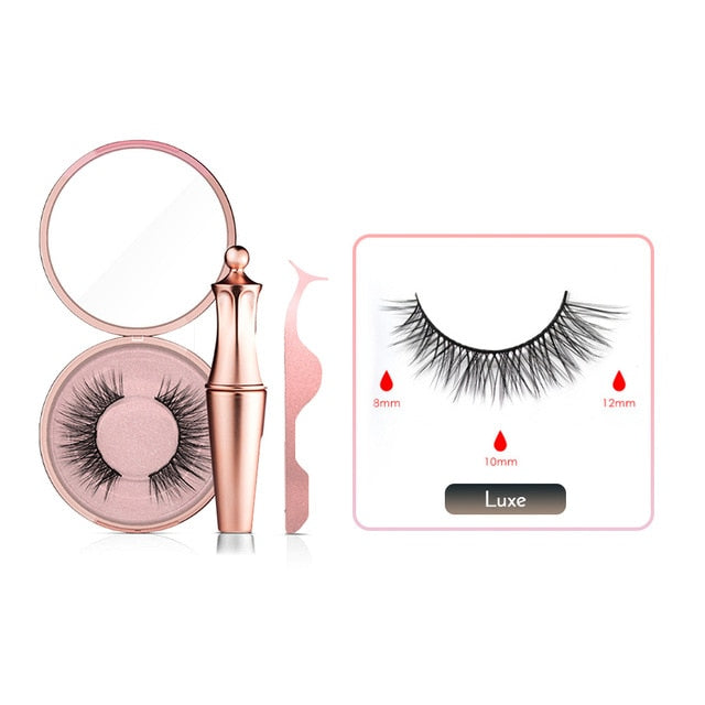 Magnetic False Eyelashes No Glue Full Eye 5 Magnet Reusable Fake Eyelashes