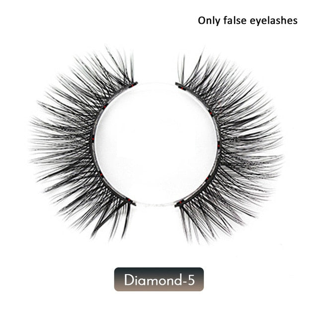 Magnetic False Eyelashes No Glue Full Eye 5 Magnet Reusable Fake Eyelashes