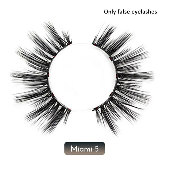 Magnetic False Eyelashes No Glue Full Eye 5 Magnet Reusable Fake Eyelashes