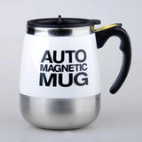 Auto Sterring Coffee mug Stainless Steel Magnetic Mug Cover Milk