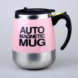 Auto Sterring Coffee mug Stainless Steel Magnetic Mug Cover Milk