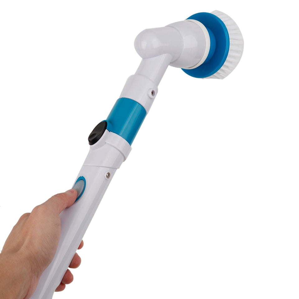 LECTRIC POWER CLEANING SCRUBBER WITH EXTENSION HANDLE