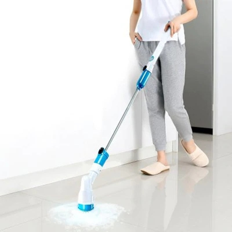 LECTRIC POWER CLEANING SCRUBBER WITH EXTENSION HANDLE