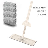 Super Quality Magic Spray Mop Lazy Flat Mops Spin Sweeper Free Hand Household Cleaning Tool Microfiber Cloth Pads Floor Scrubber