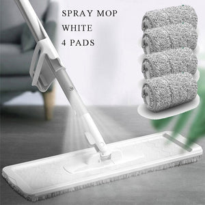 Super Quality Magic Spray Mop Lazy Flat Mops Spin Sweeper Free Hand Household Cleaning Tool Microfiber Cloth Pads Floor Scrubber