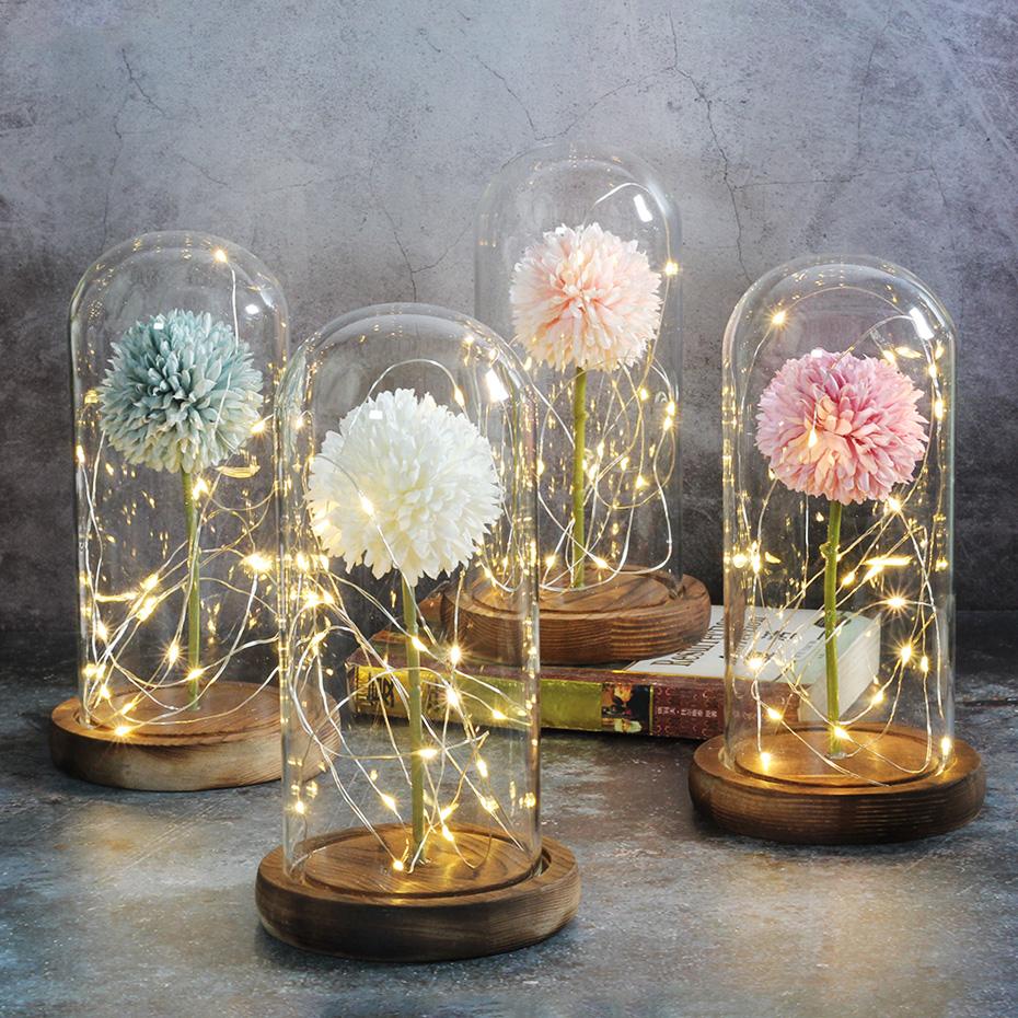 Artificial Flowers Dandelion In Glass