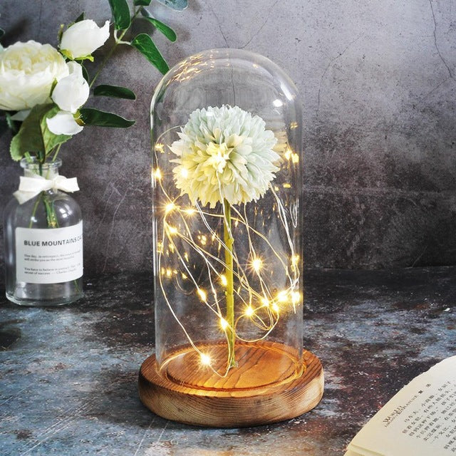 Artificial Flowers Dandelion In Glass