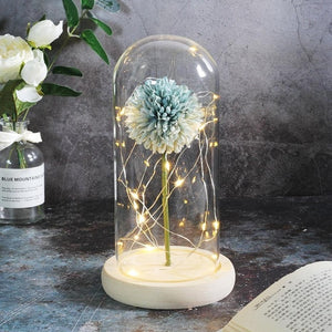 Artificial Flowers Dandelion In Glass