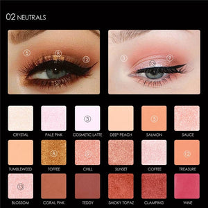 Eye Shadow 18 Colors  Waterproof Easy to Wear